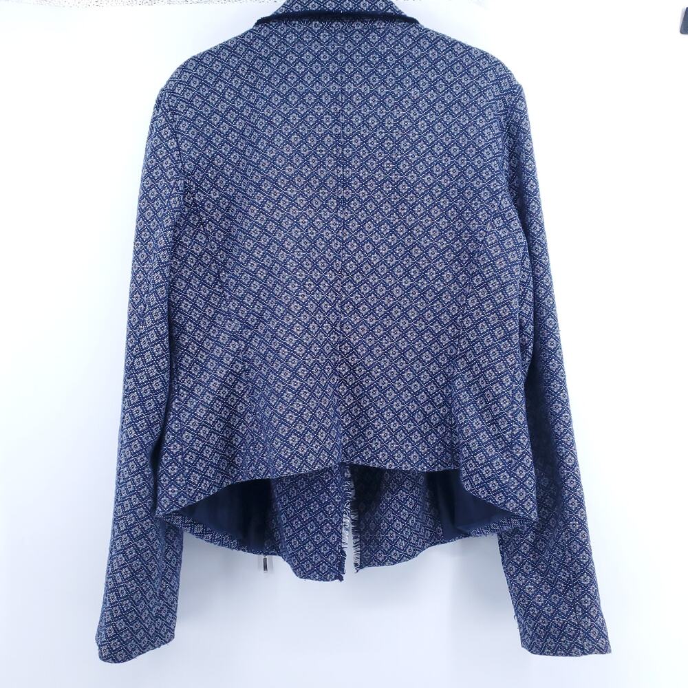 Metaphor Assymetrical Zip Up Raw Hemline 2 Zipper Front Pockets Lining Ripped| L - Picture 12 of 14